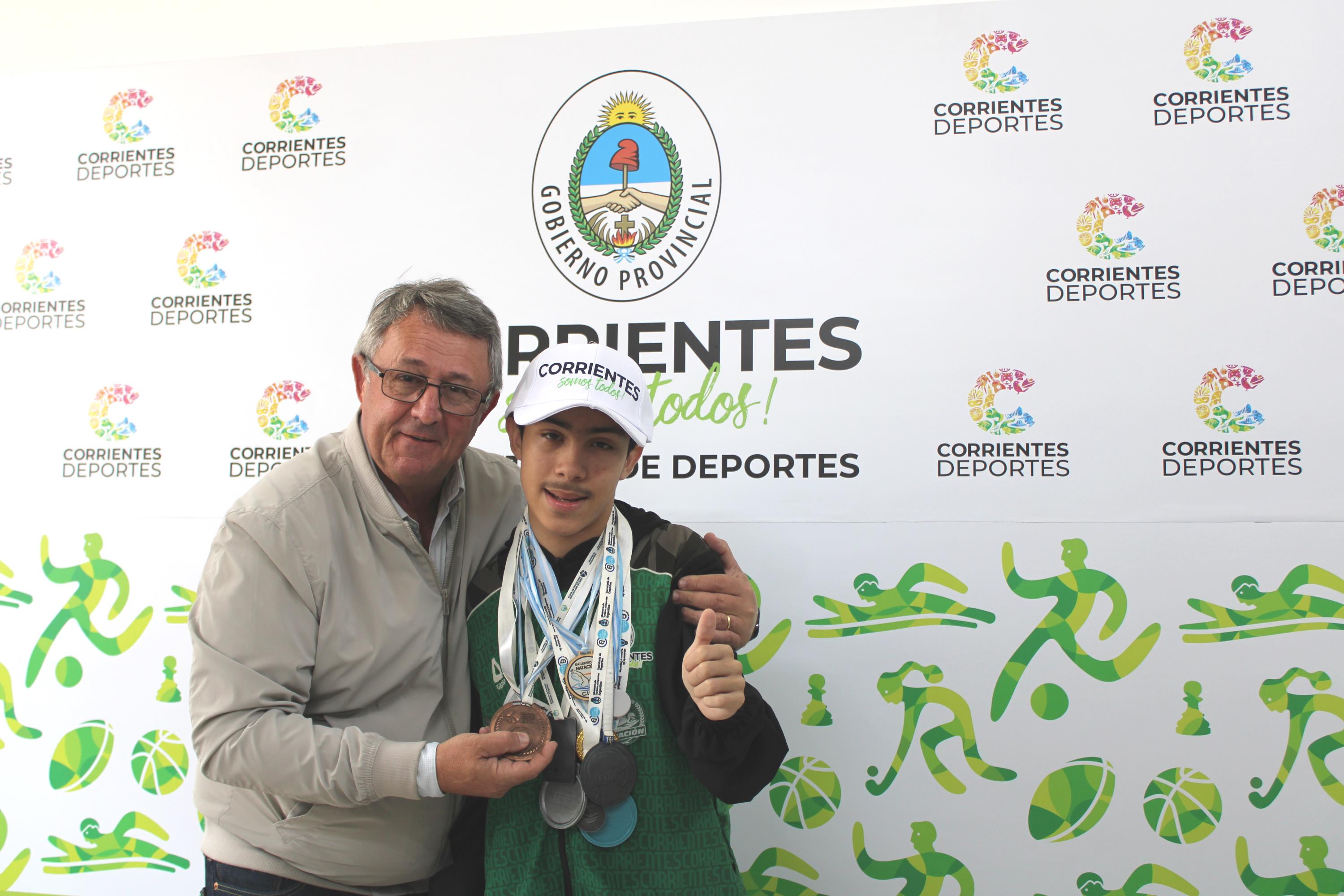 Jorge Terrile recibió al nadador adaptado Alejo Pérez Esquivel