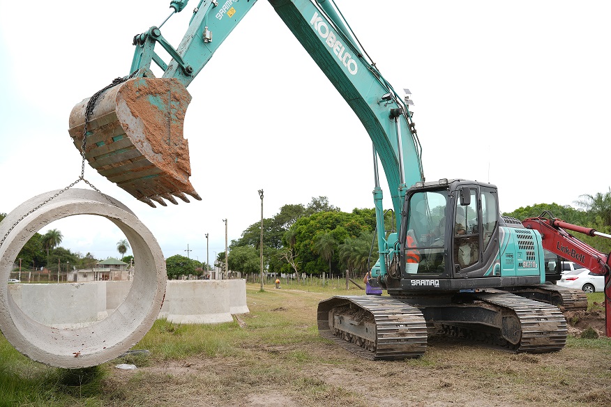 Avanza una obra pluvial estratégica en el barrio San Ignacio para prevenir anegamientos