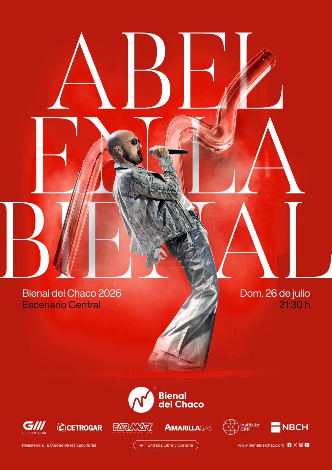 Abel Pintos cerrará la Bienal del Chaco 2026 con un concierto gratuito